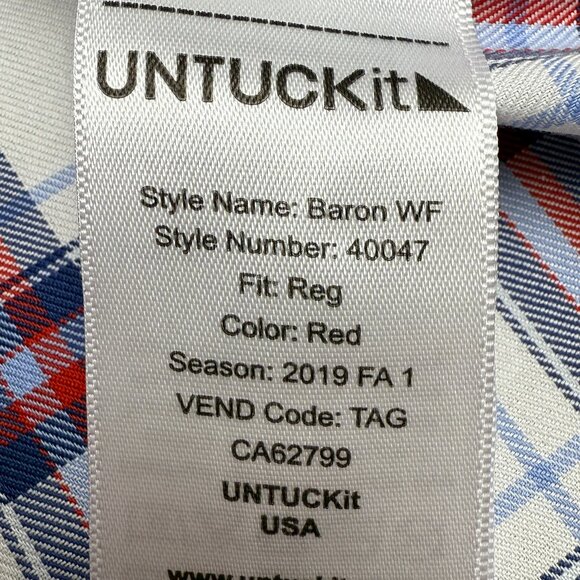 EUC Men's UNTUCKit Baron Wrinkle Free Button Down Long Sleeve Plaid | Size XXL - Picture 8 of 11